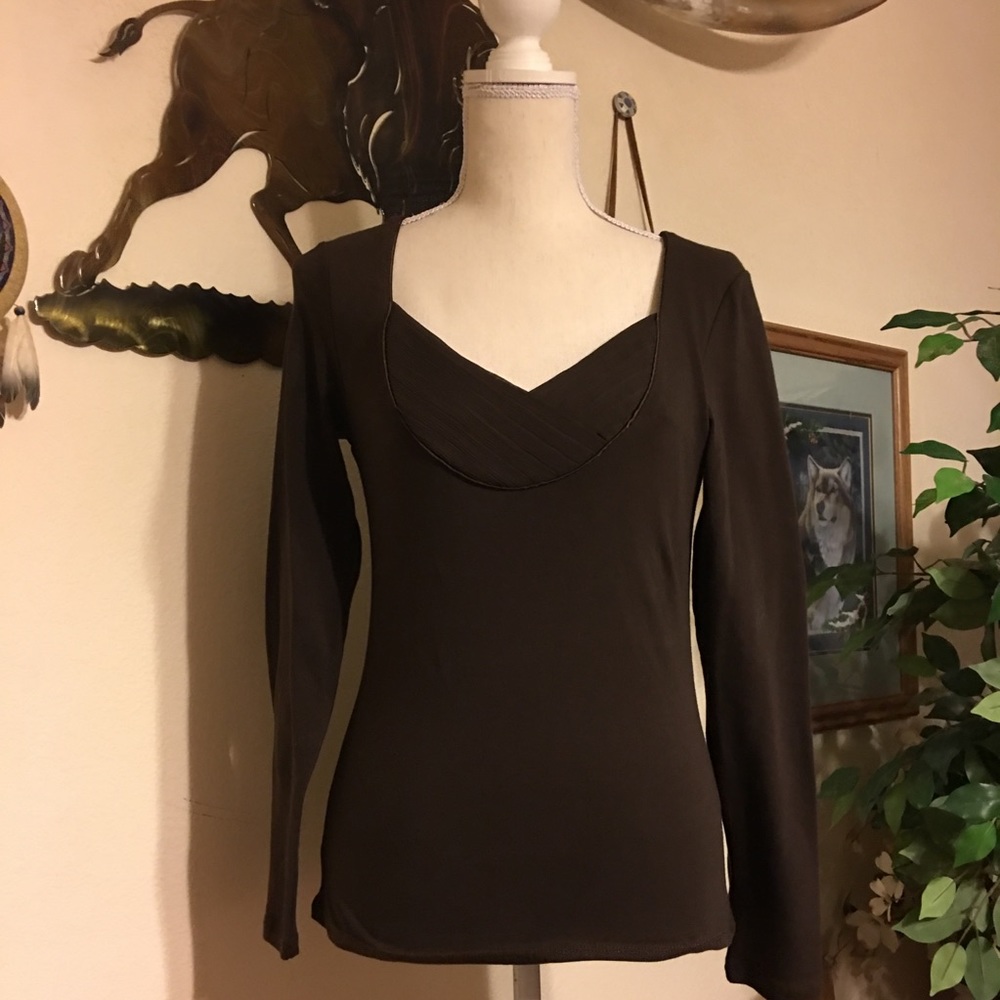 Moda International Brown long sleeve top